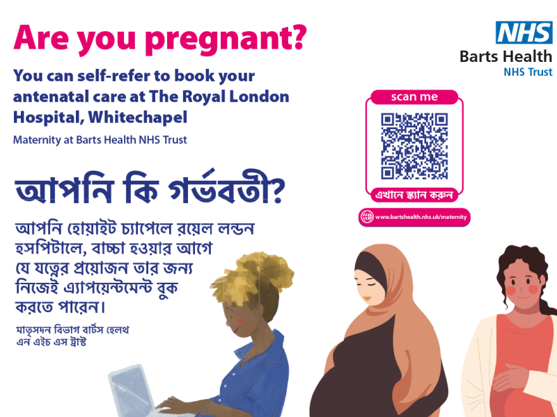 Self-refer to book your Antenatal